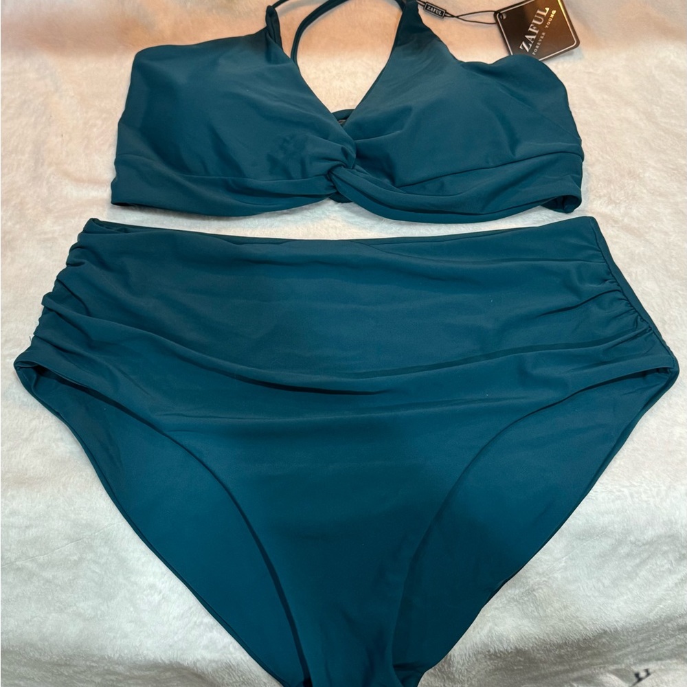 Zaful Deep Teal Bikini Set